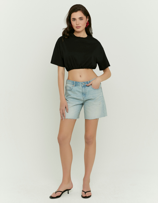 TALLY WEiJL, Mid Waist Boyfriend Shorts for Women