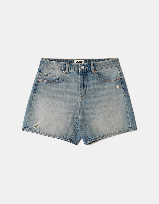 TALLY WEiJL, Mid Waist Boyfriend Shorts for Women