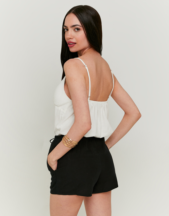 TALLY WEiJL, Σορτς Λινό Μαύρο for Women