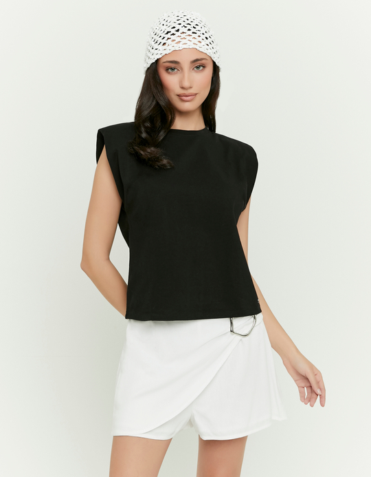 TALLY WEiJL, White Mini Shorts with Metal Detail for Women