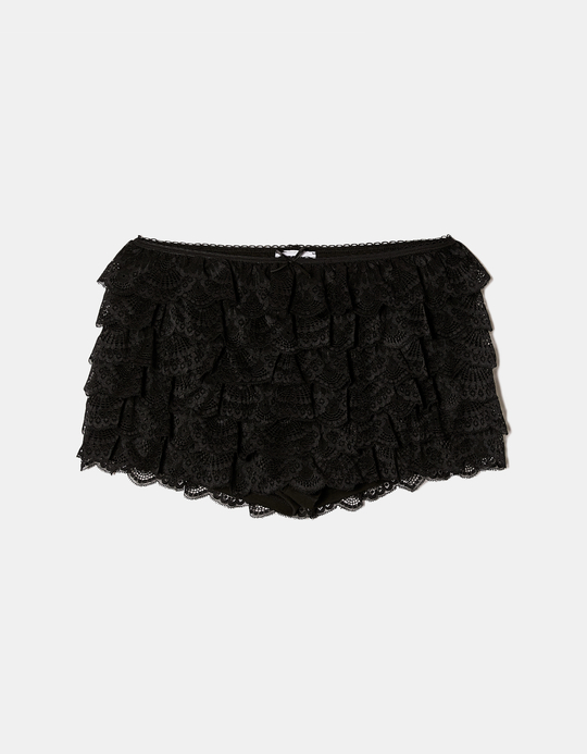TALLY WEiJL, Black Bloomer Micro Shorts for Women