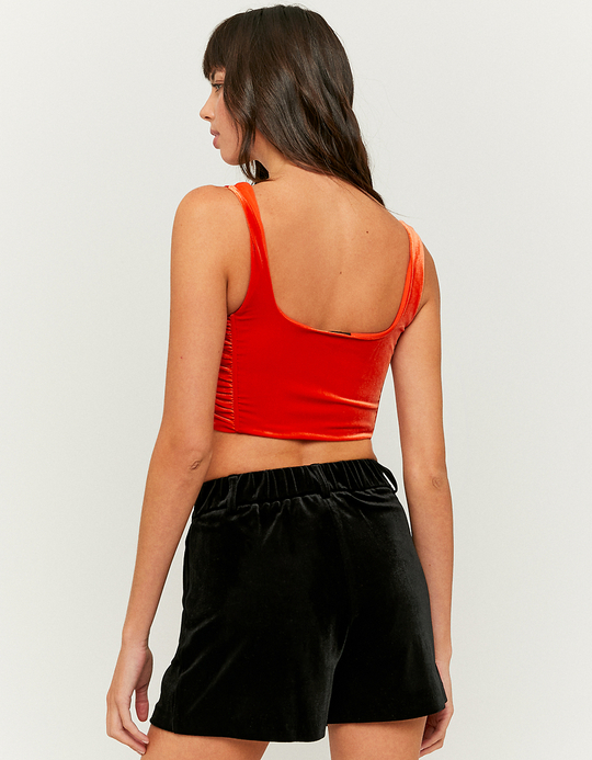 TALLY WEiJL, Schwarze Mini Shorts aus Samt for Women