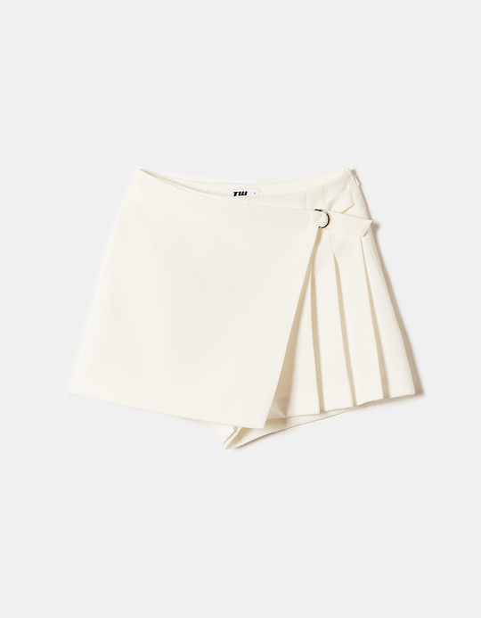TALLY WEiJL, Gonna Pantalone Plissettata Bianca for Women