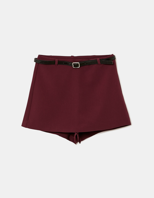 TALLY WEiJL, Burgunder Skort mit Gürtel for Women
