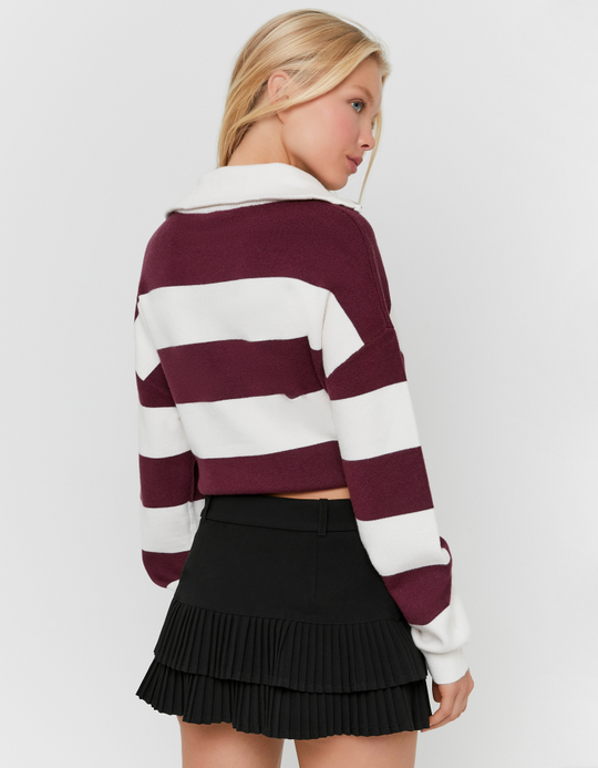 TALLY WEiJL, Schwarzer Plissee Mini Skort for Women