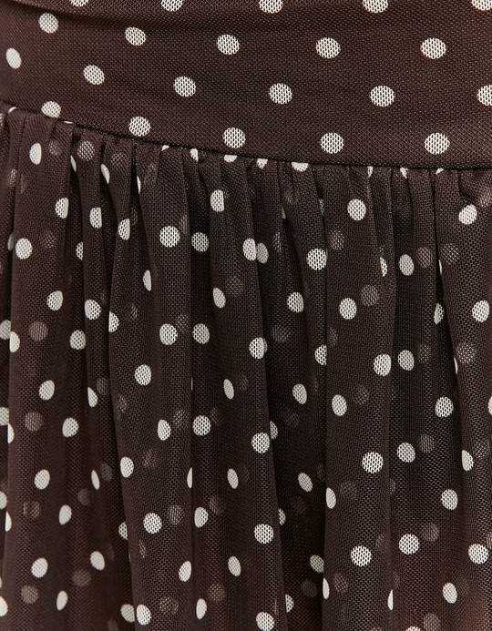 TALLY WEiJL, Brauner Mini Skort mit Punkten for Women