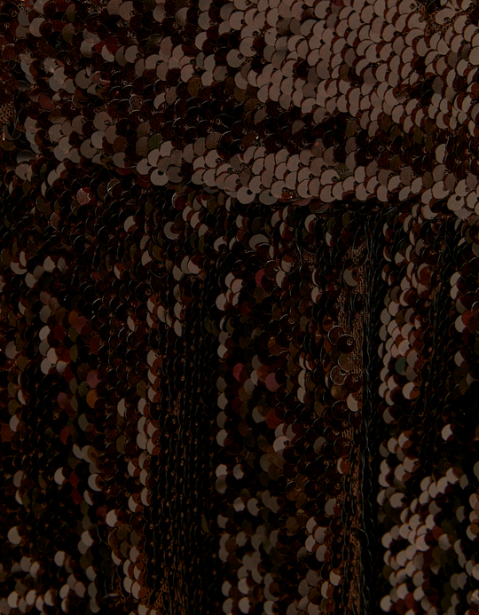 TALLY WEiJL, Jupe-Short Marron à Sequins for Women