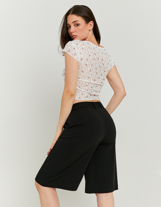 TALLY WEiJL, Black Tailored Bermuda Shorts for Women