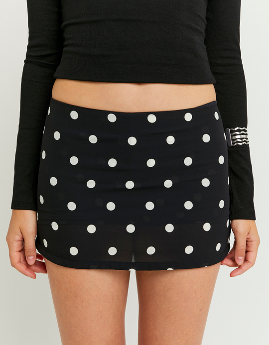TALLY WEiJL, Black Polka Dots Skort for Women