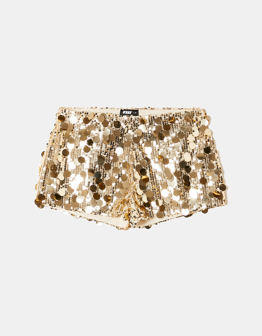 TALLY WEiJL, Goldene Shorts mit Pailletten for Women