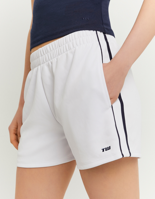 TALLY WEiJL, White Sporty Sweat Shorts for Women