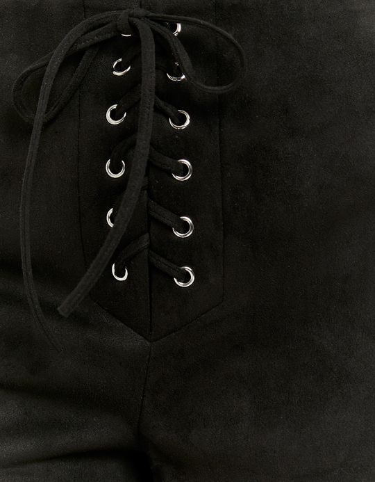 TALLY WEiJL, Black Lace - Up Shorts for Women