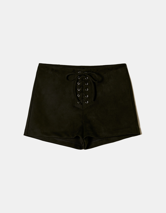 TALLY WEiJL, Black Lace - Up Shorts for Women
