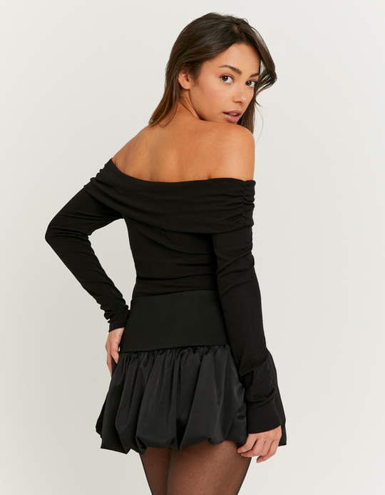 TALLY WEiJL, Schwarzer Satin Skort for Women