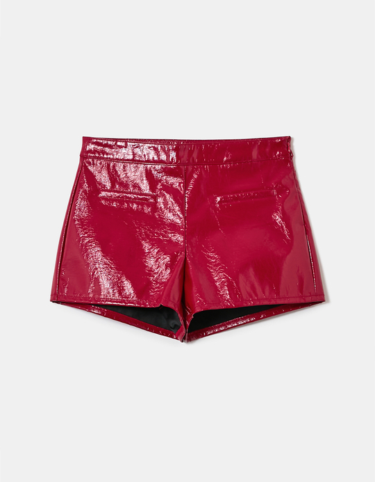 TALLY WEiJL, Short Court en Vinyl Rouge for Women
