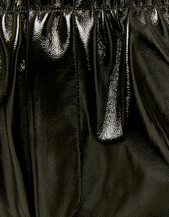 TALLY WEiJL, Schwarze Mini Vinyl Shorts for Women