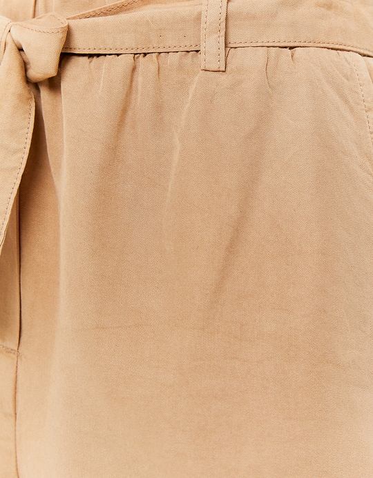 TALLY WEiJL, Short Ample Taille Haute Beige for Women