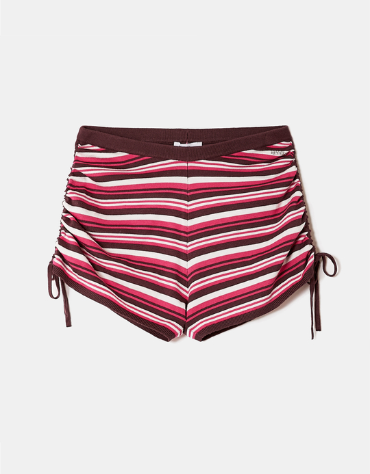TALLY WEiJL, Pink Striped Knit Shorts for Women
