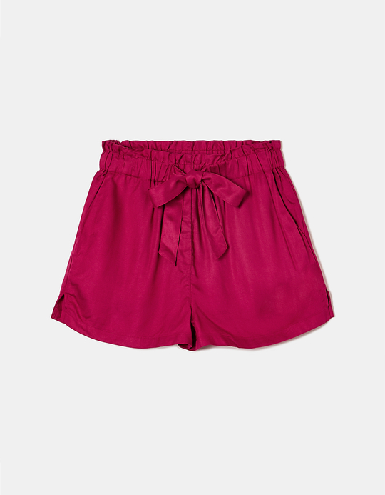 TALLY WEiJL, Shorts Paperbag A Vita Alta Con Nodo Frontale for Women
