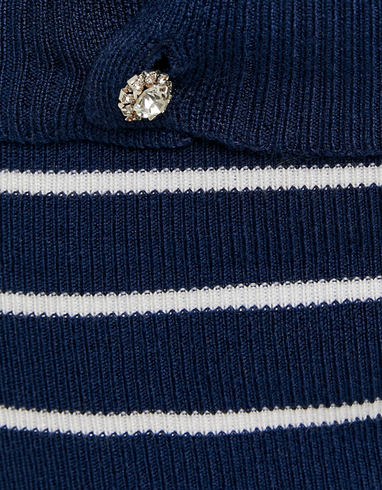 TALLY WEiJL, Blaue Gestrickte Shorts mit Streifen for Women