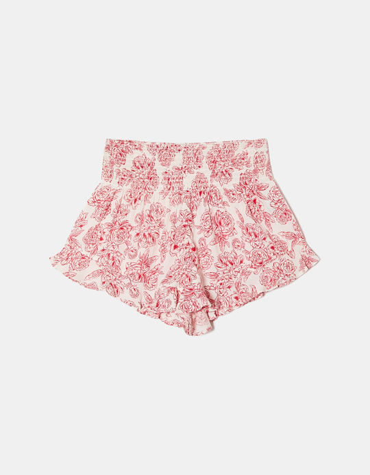 TALLY WEiJL, High Waist Short mit Rüschen und Blumen for Women