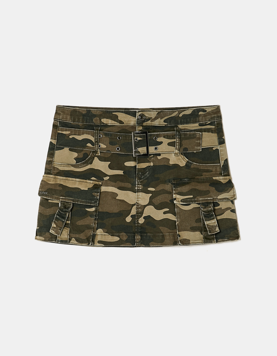 TALLY WEiJL, Camouflage Mini Skirt for Women