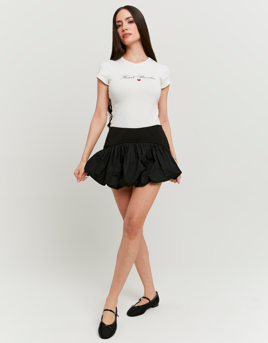 TALLY WEiJL, Black Mini Balloon Skirt for Women
