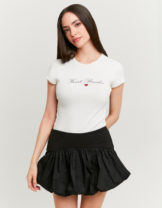 TALLY WEiJL, Black Mini Balloon Skirt for Women