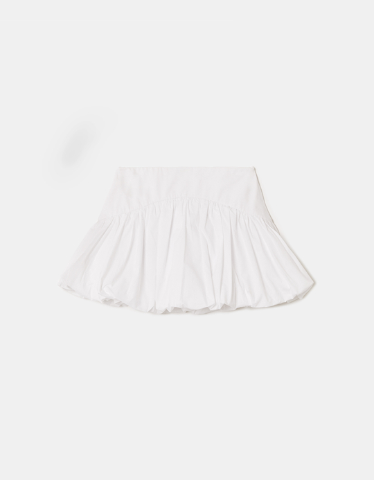 TALLY WEiJL, White Mini Balloon Skirt for Women