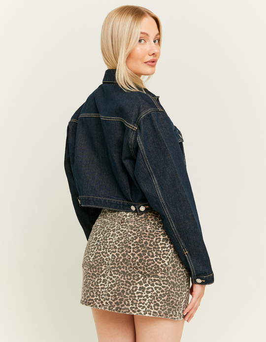 TALLY WEiJL, Leo-Print Mini-Jeansrock for Women
