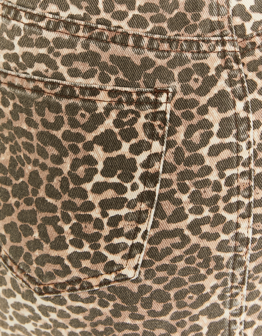 TALLY WEiJL, Mini Jupe en Jean Imprimé Léopard for Women