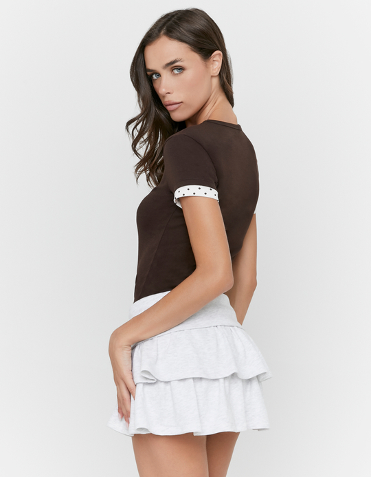 TALLY WEiJL, Grauer Rüschen Skort for Women