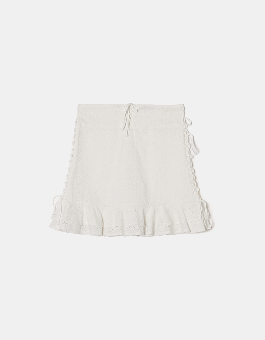 TALLY WEiJL, Mini-Jupe en Broderie Anglaise Blanche for Women