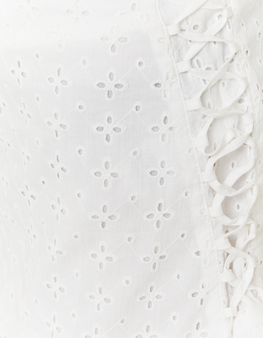 TALLY WEiJL, Mini-Jupe en Broderie Anglaise Blanche for Women