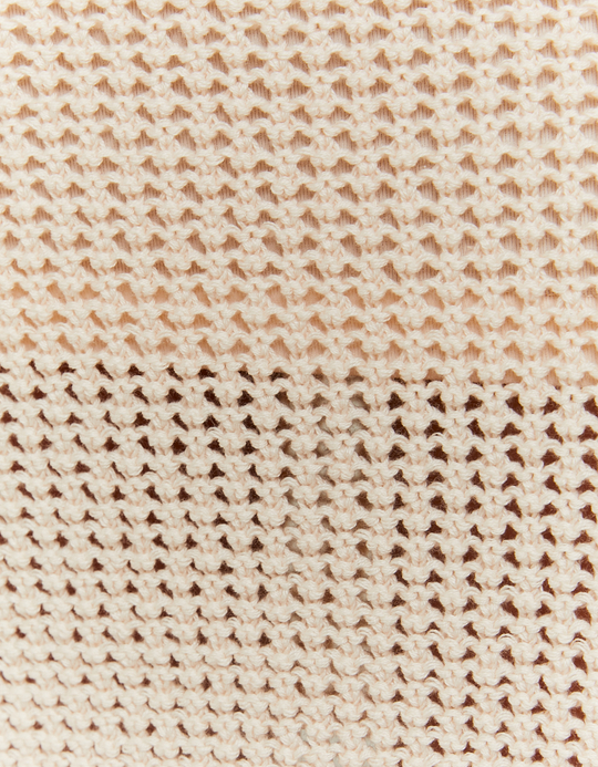 TALLY WEiJL, Beige Crochet Mini Skirt for Women
