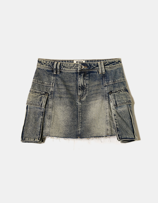 TALLY WEiJL, High Waisted Cargo Mini Skirt for Women