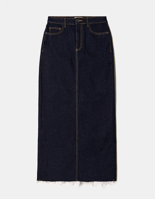 TALLY WEiJL, Dunkelblauer Maxi-Jeansrock for Women