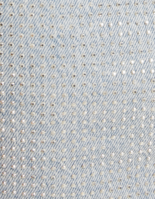 TALLY WEiJL, Jupe midi en jean taille haute avec strass for Women