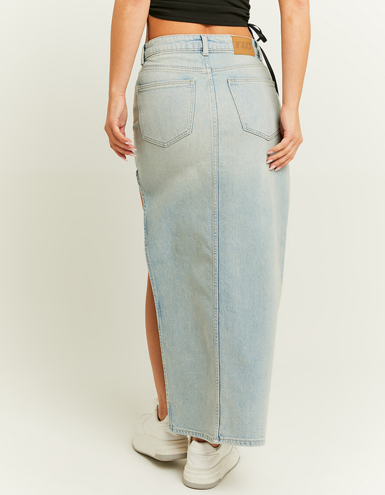 TALLY WEiJL, High Waist Column Skirt with Side Slit for Women
