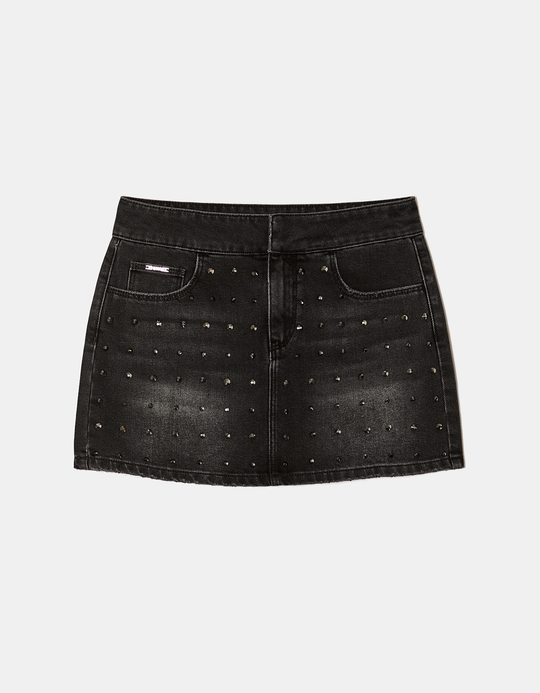 TALLY WEiJL, Denim Mini-Rock mit Strass for Women