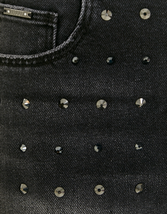 TALLY WEiJL, Denim Mini-Rock mit Strass for Women