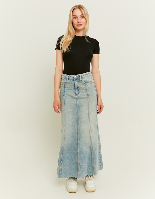 TALLY WEiJL, Light Wash Long Denim Skirt for Women