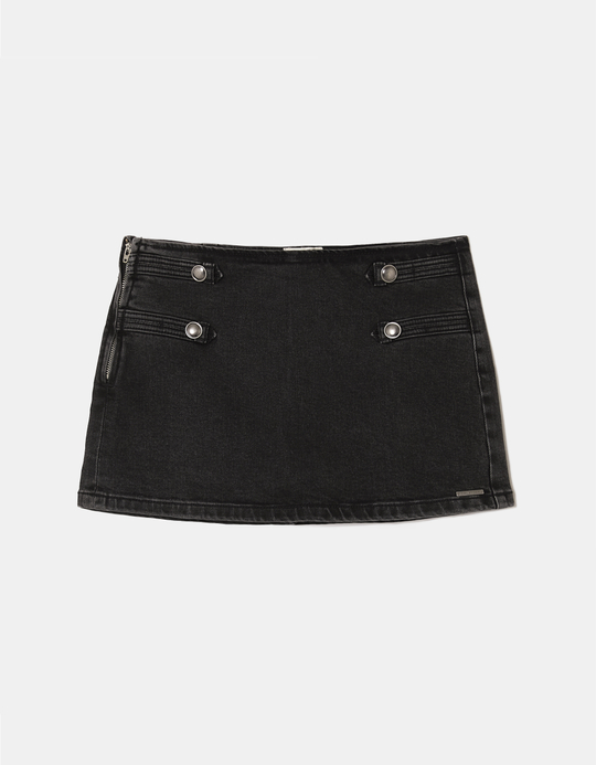 TALLY WEiJL, Minigonna Nera in Denim for Women