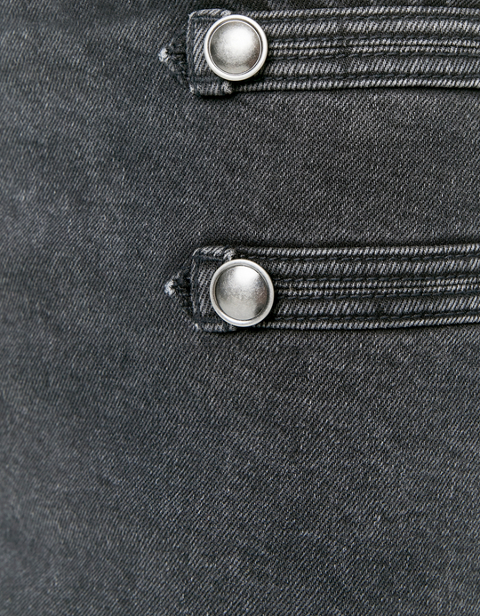 TALLY WEiJL, Minigonna Nera in Denim for Women
