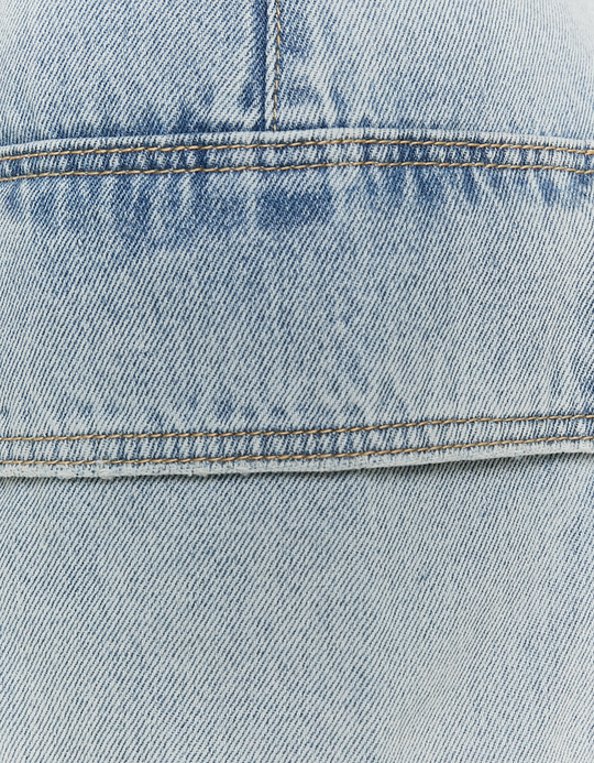 TALLY WEiJL, Denim Cargo Mini Wickelrock for Women