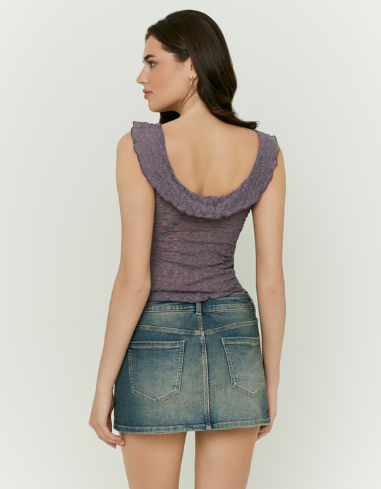 TALLY WEiJL, Blue Denim Mini Skort for Women