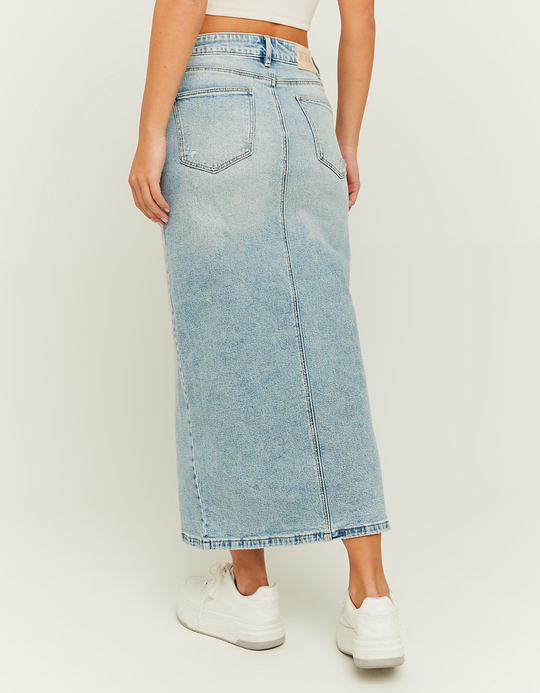 TALLY WEiJL, Jupe midi en denim taille haute avec fente for Women
