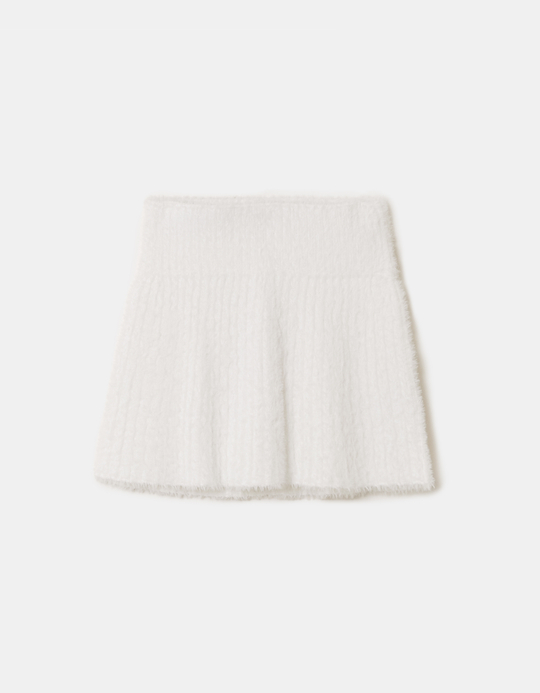 TALLY WEiJL, White Knitted Skirt for Women