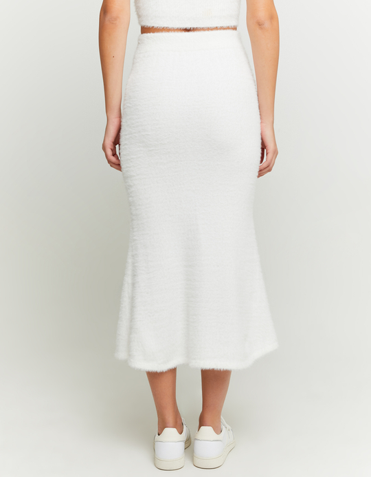 TALLY WEiJL, White Fluffy Syren Fit Skirt for Women