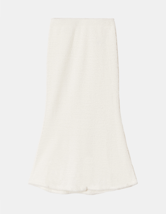 TALLY WEiJL, White Fluffy Syren Fit Skirt for Women